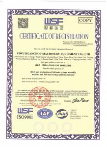 Hand in 9000 certificate